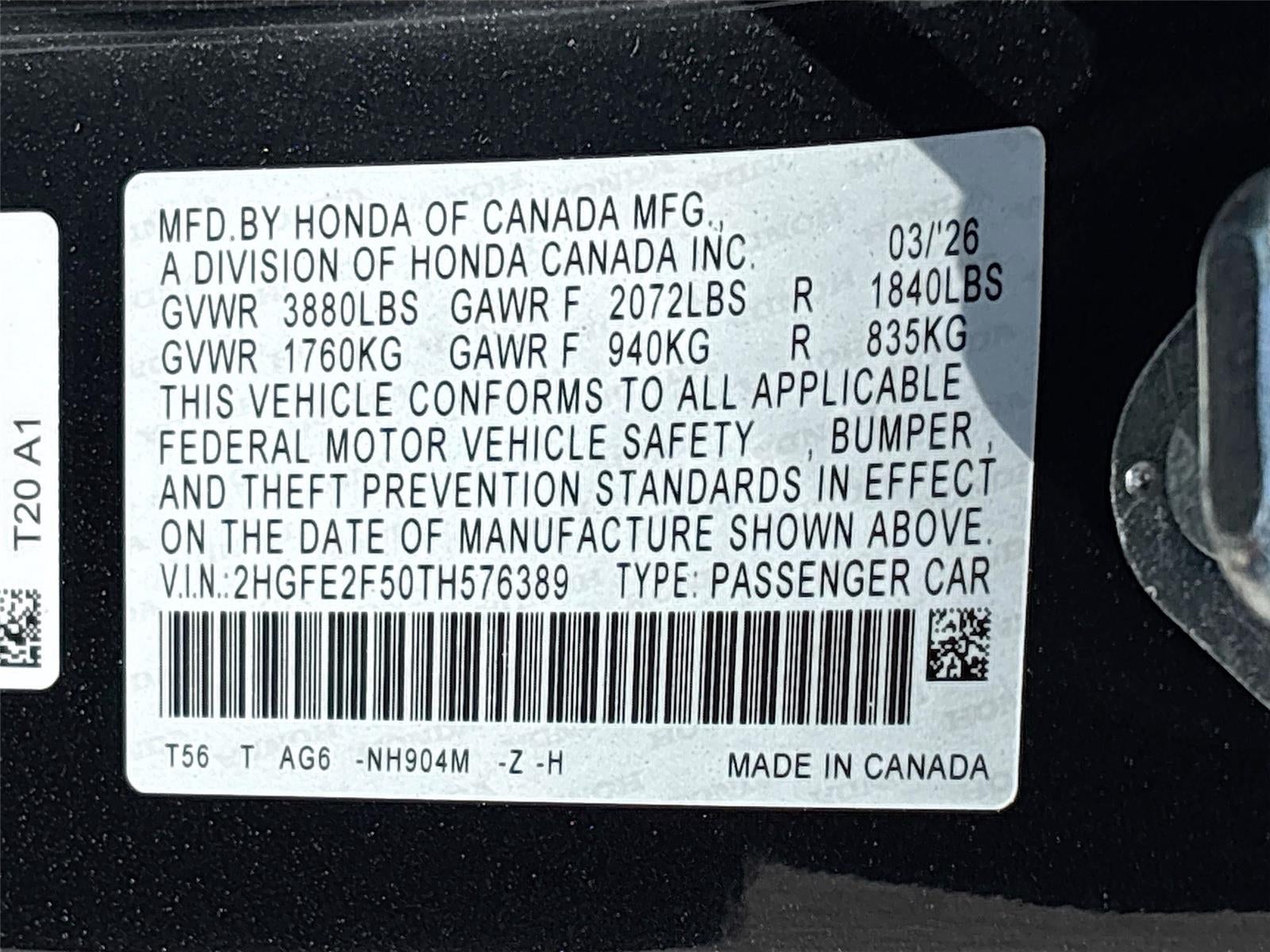 2026 Honda Civic Sport