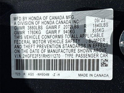 2024 Honda Civic Sport