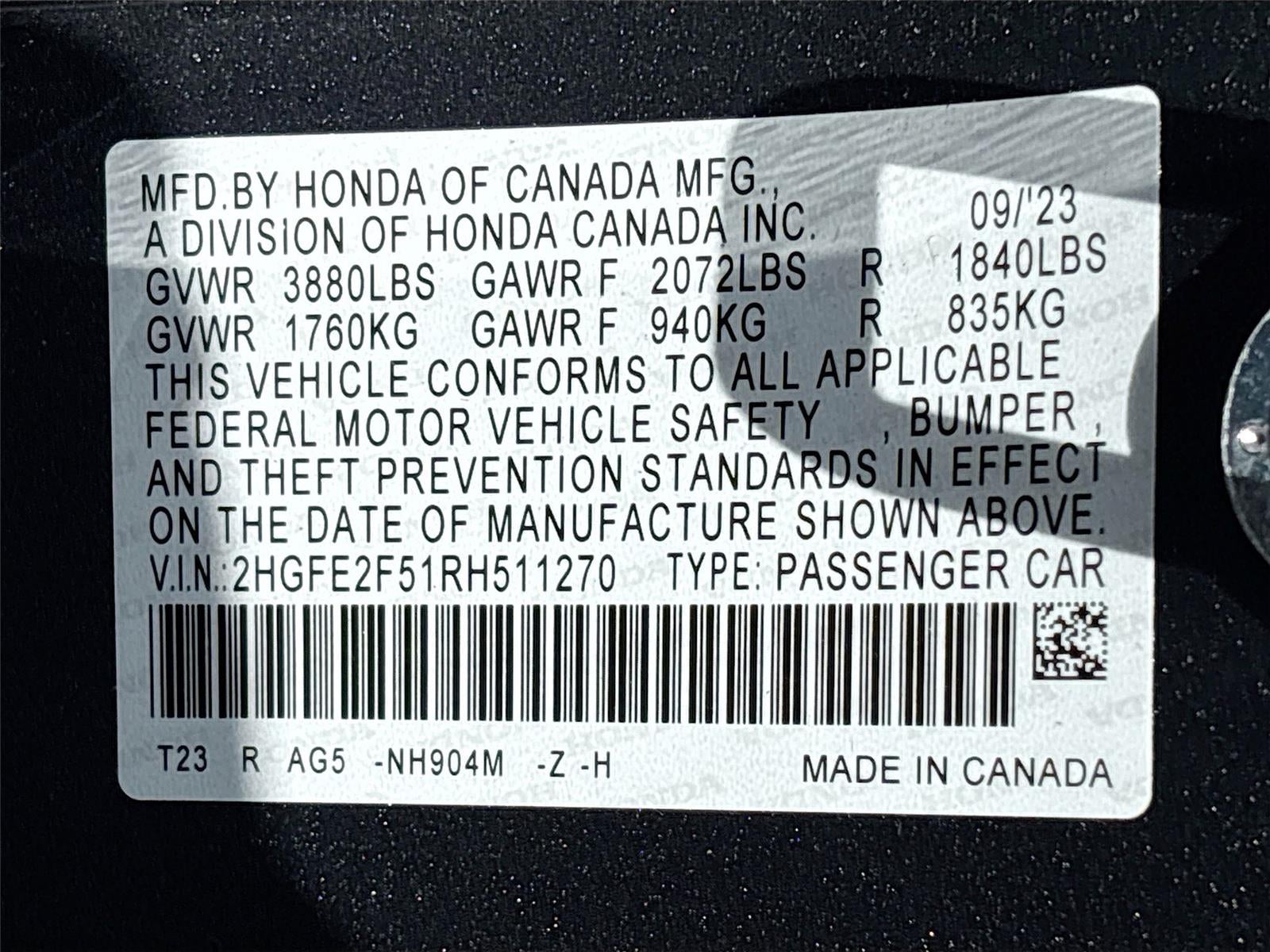 2024 Honda Civic Sport