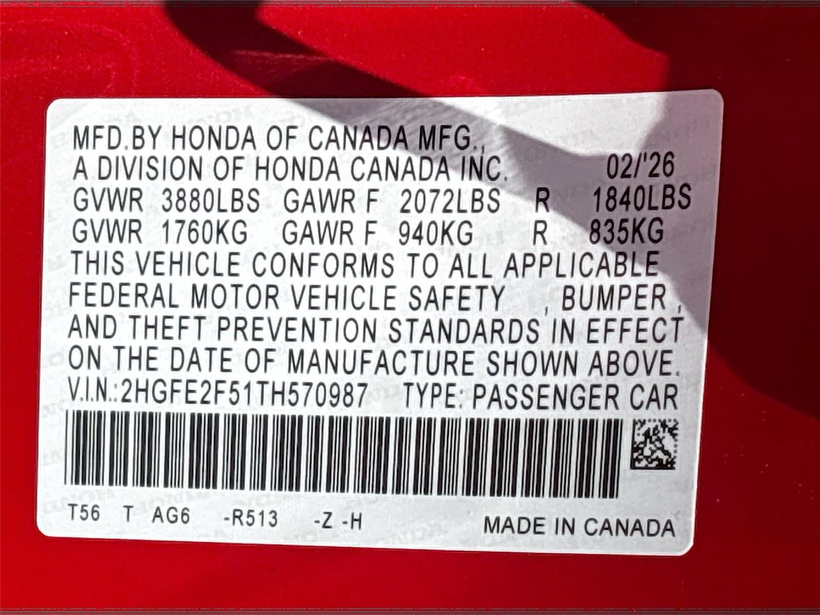 2026 Honda Civic Sport