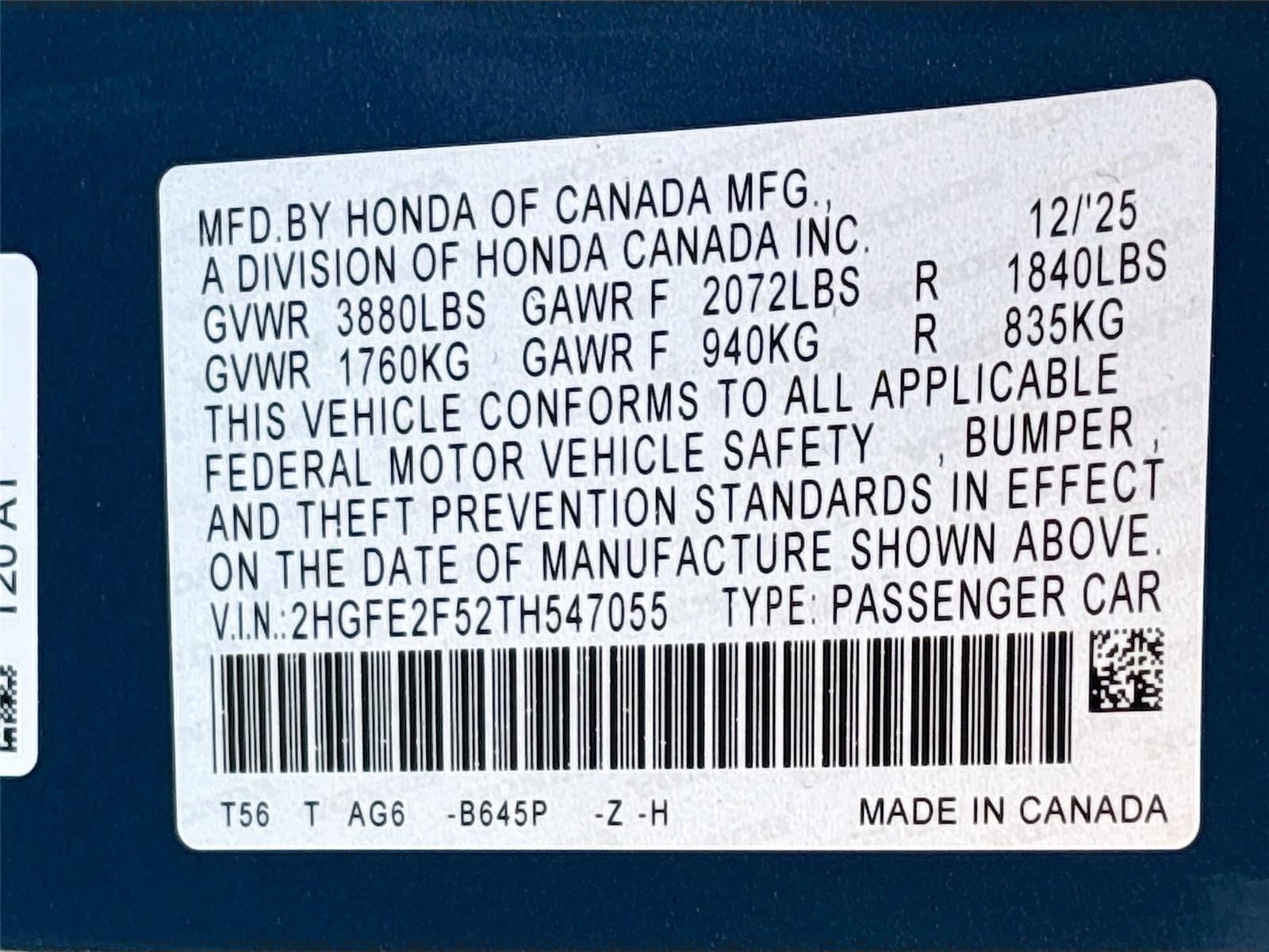 2026 Honda Civic Sport