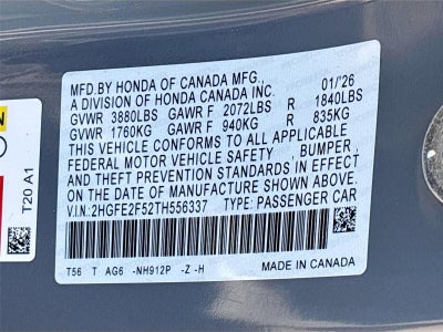 2026 Honda Civic Sport