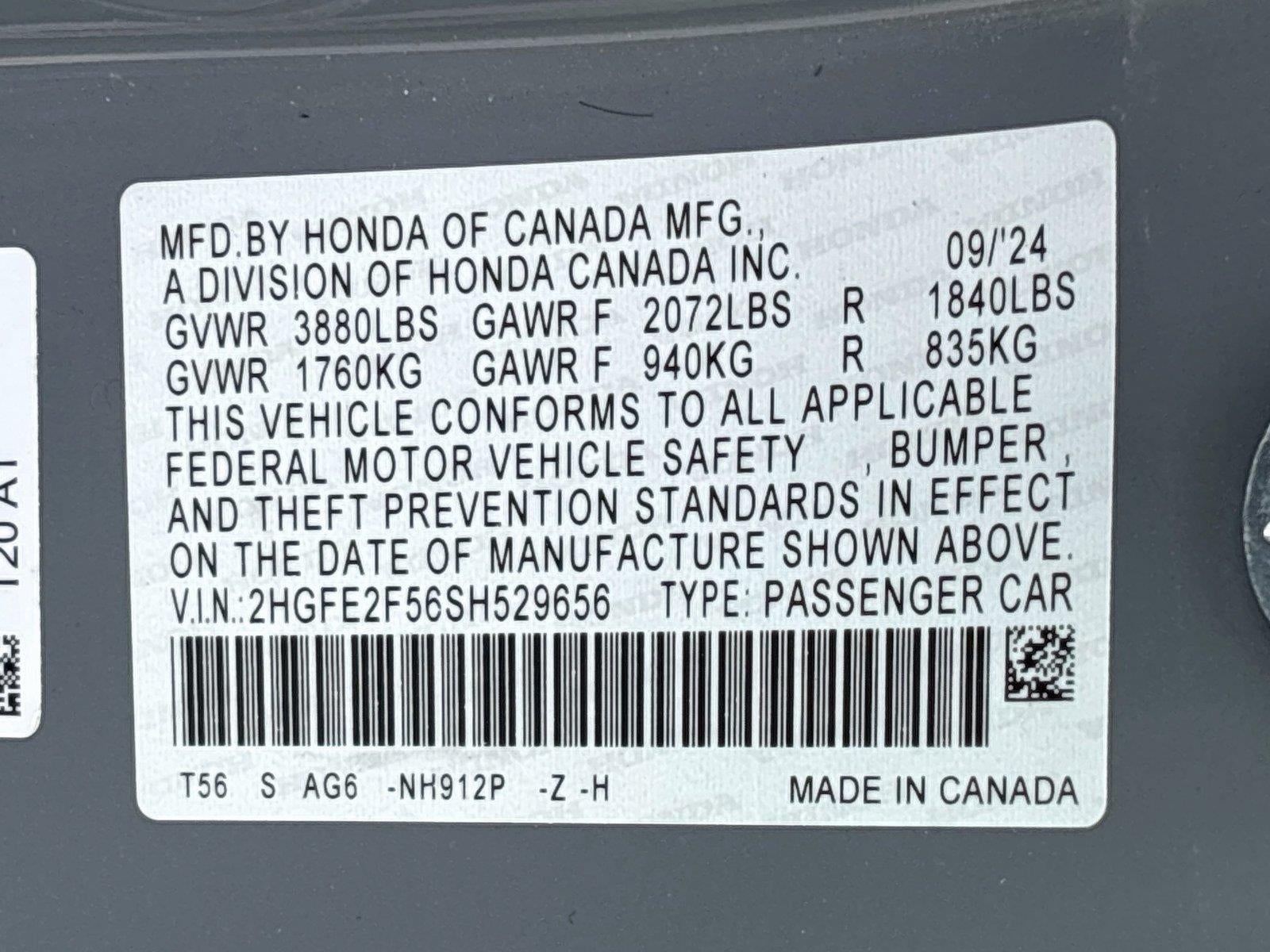 2025 Honda Civic Sport