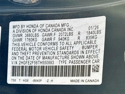 2026 Honda Civic Sport