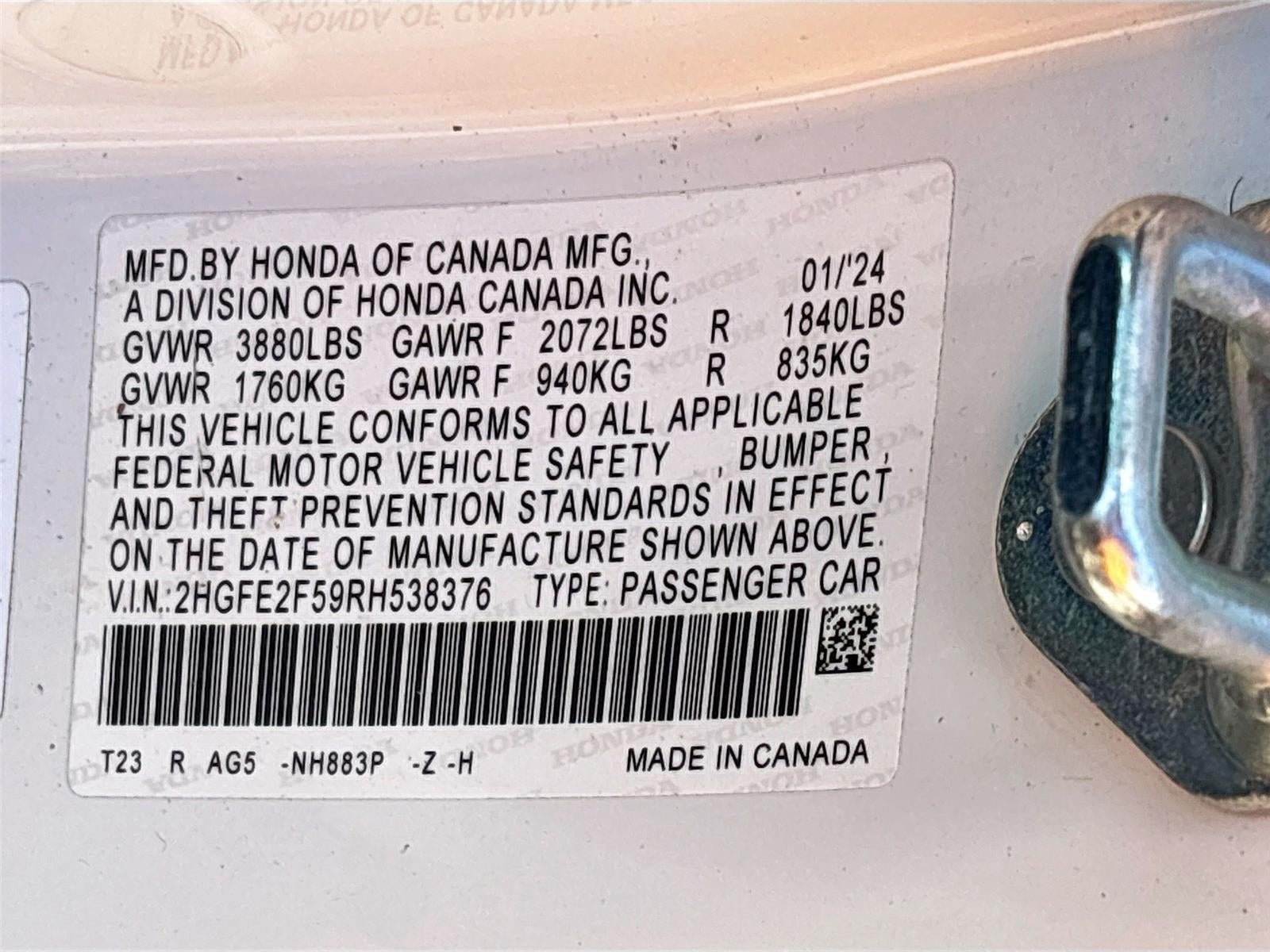 2024 Honda Civic Sport