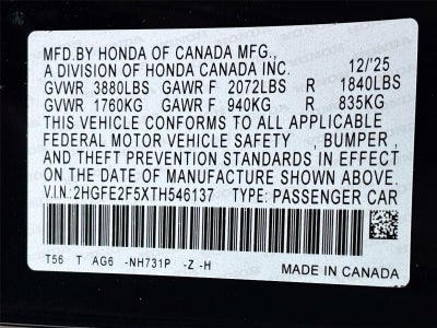 2026 Honda Civic Sport