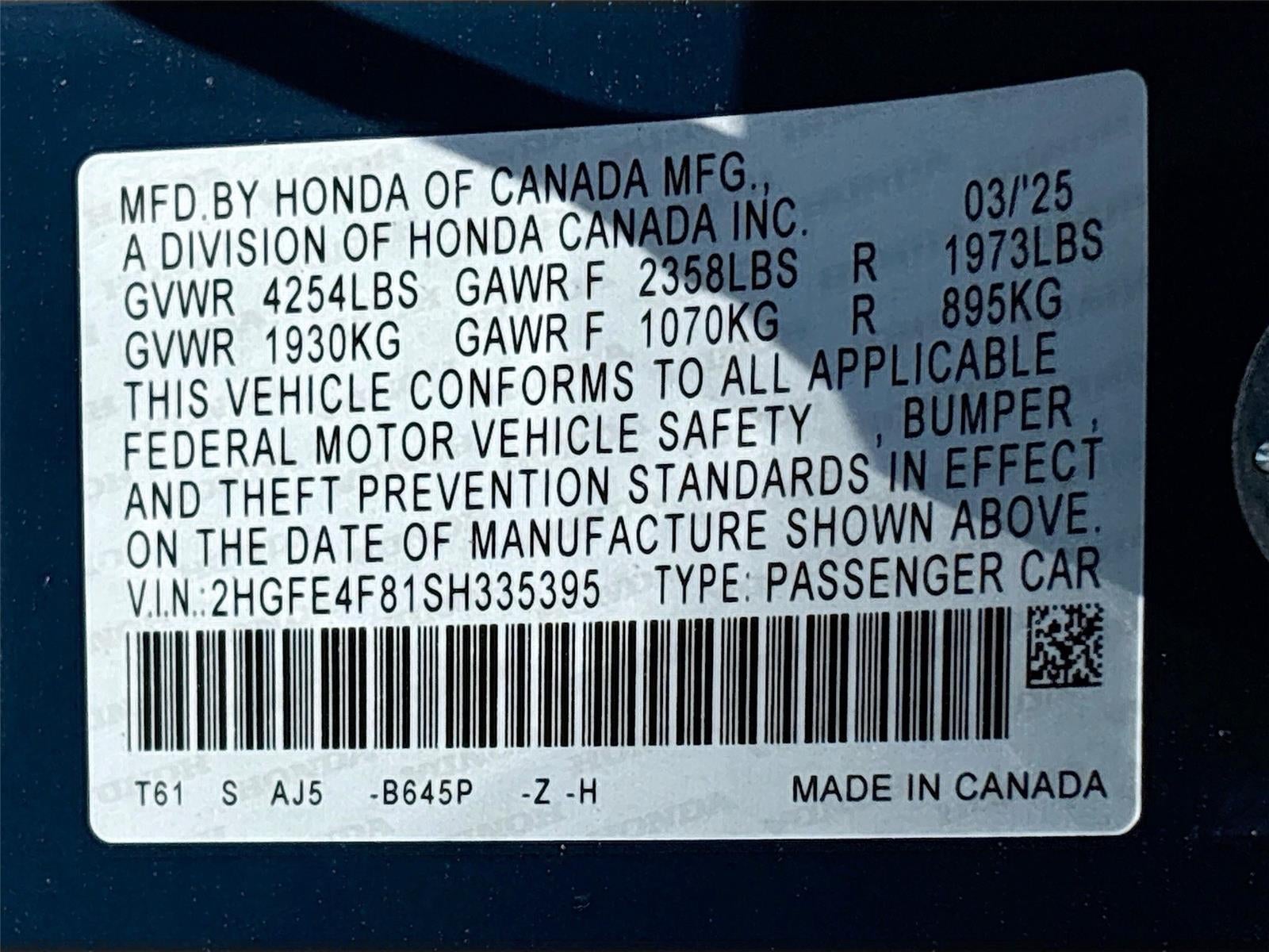 2025 Honda Civic Hybrid Sport Touring