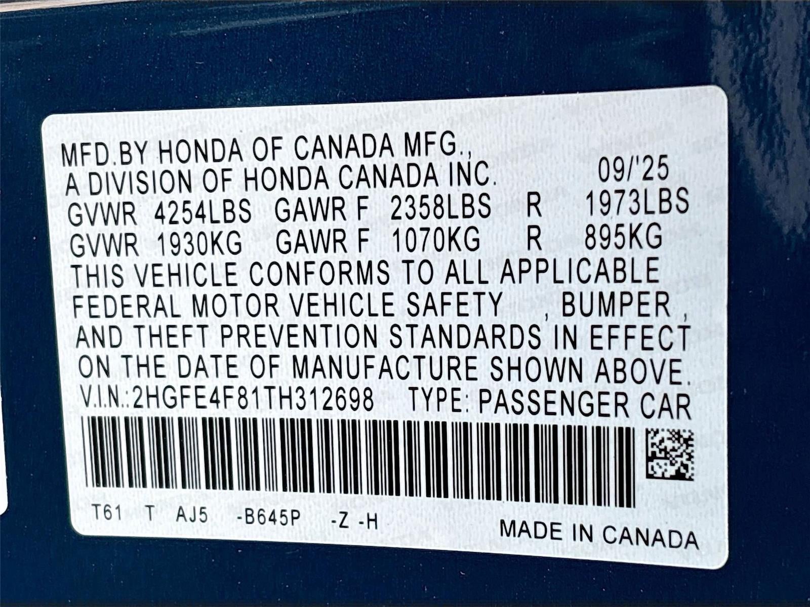 2026 Honda Civic Hybrid Sport Touring