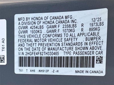 2026 Honda Civic Hybrid Sport