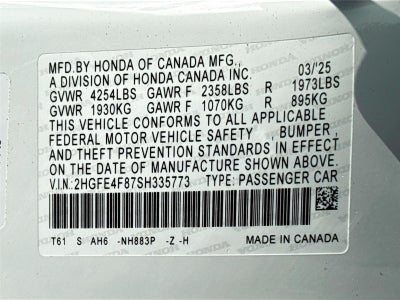 2025 Honda Civic Hybrid Sport