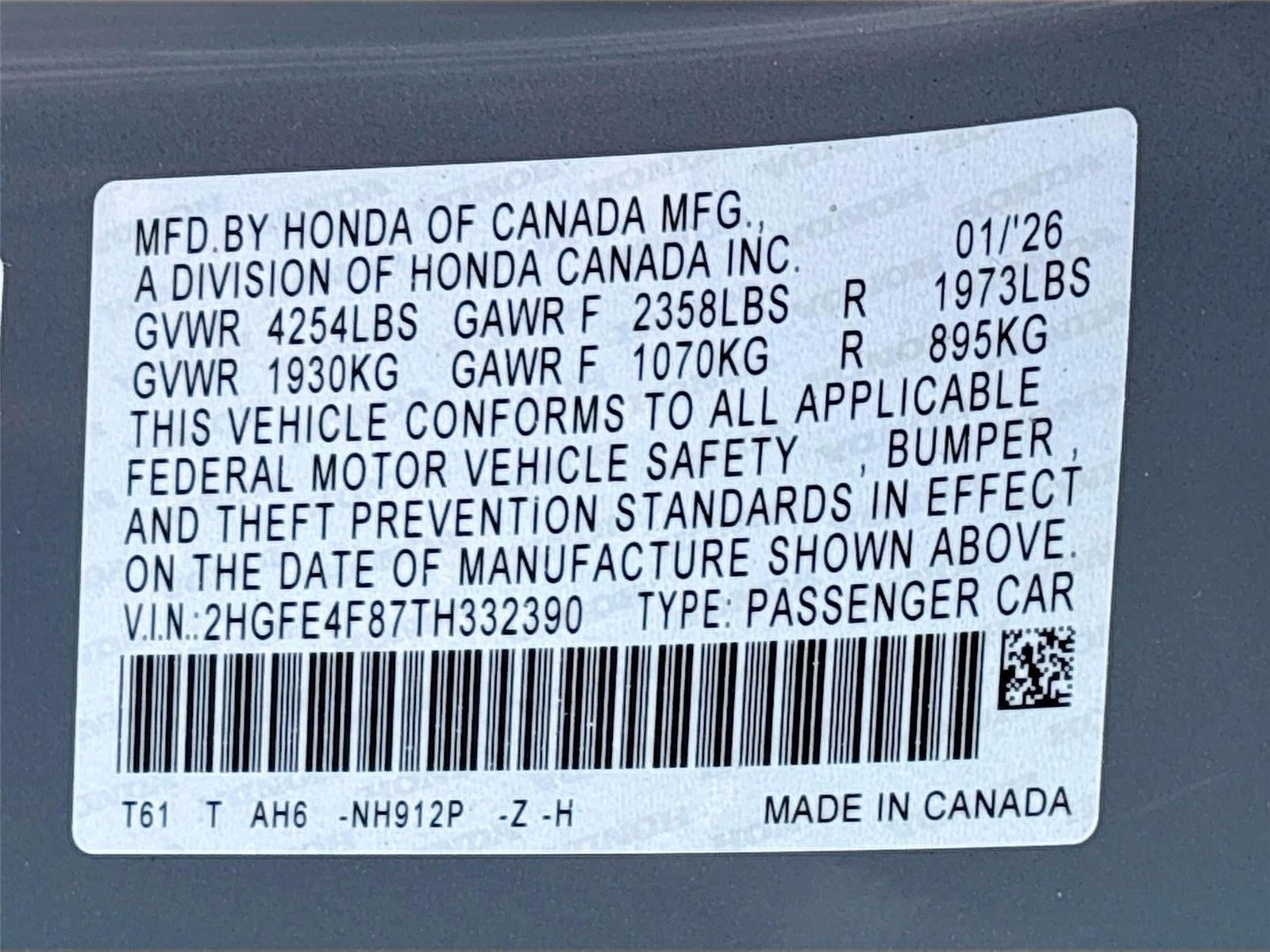 2026 Honda Civic Hybrid Sport