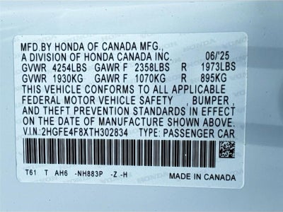 2026 Honda Civic Hybrid Sport