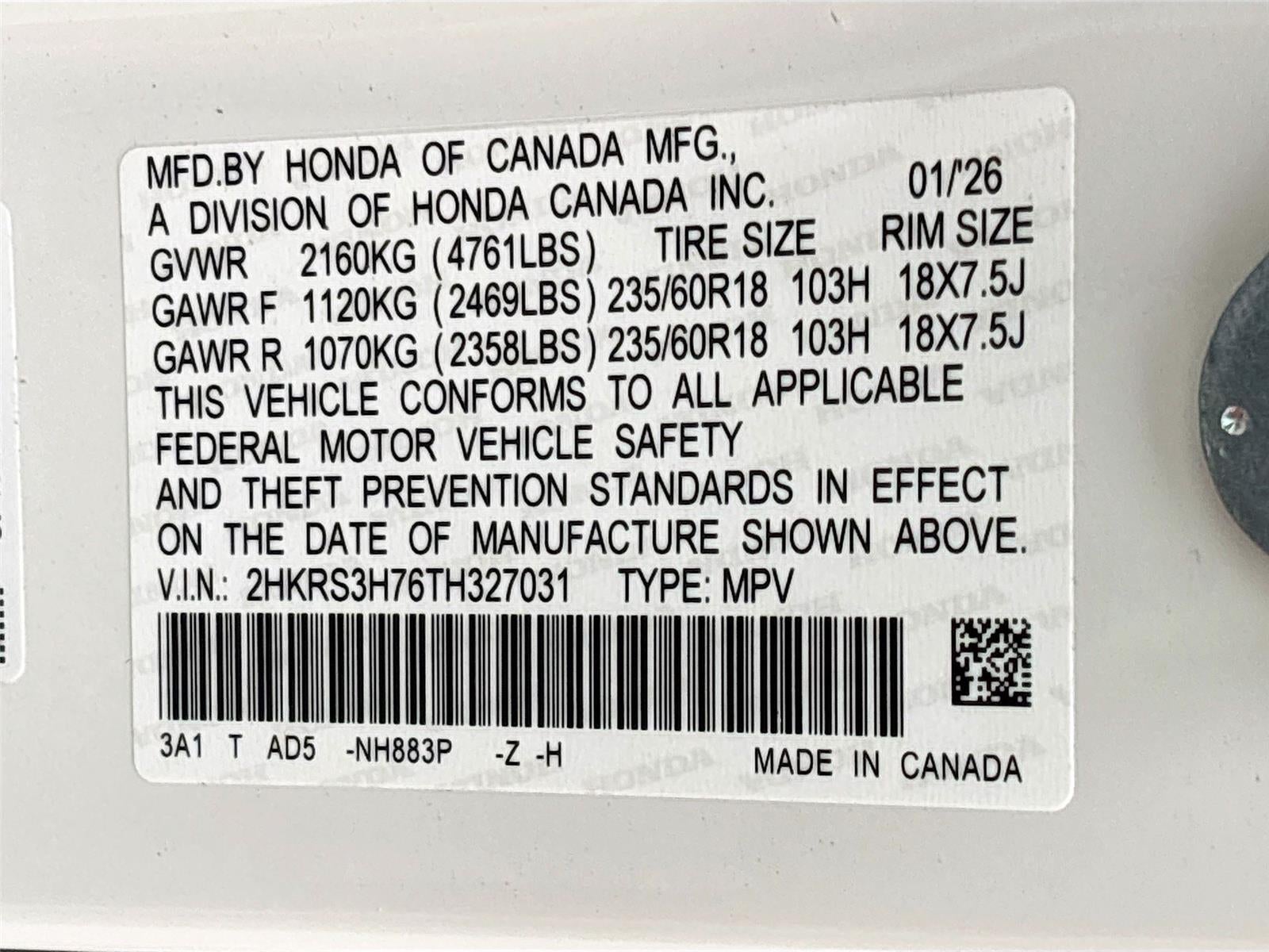 2026 Honda CR-V EXL EX-L