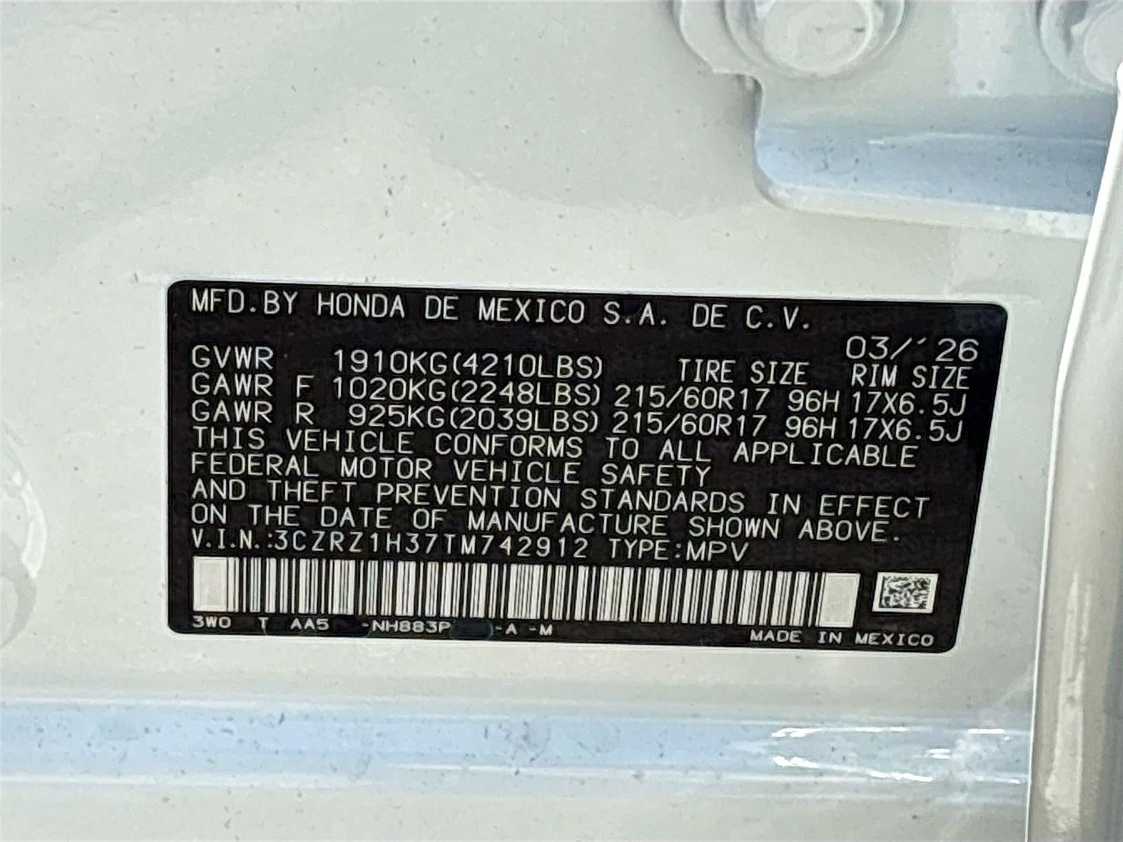 2026 Honda HR-V LX