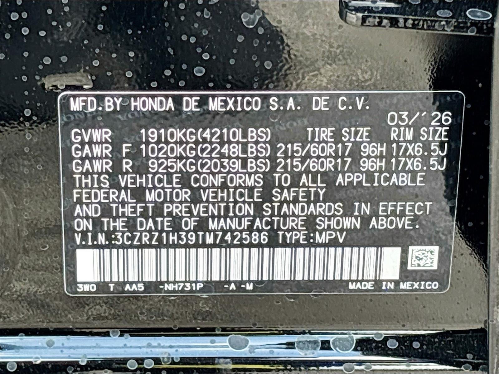 2026 Honda HR-V LX