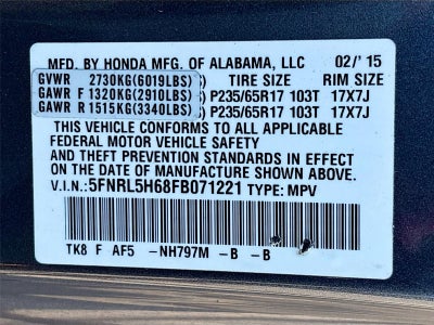 2015 Honda Odyssey EX-L