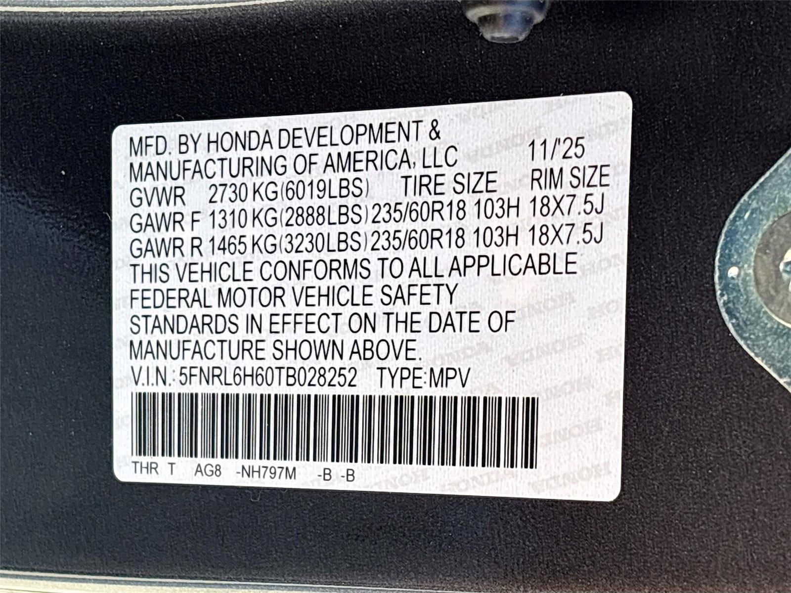 2026 Honda Odyssey EX-L