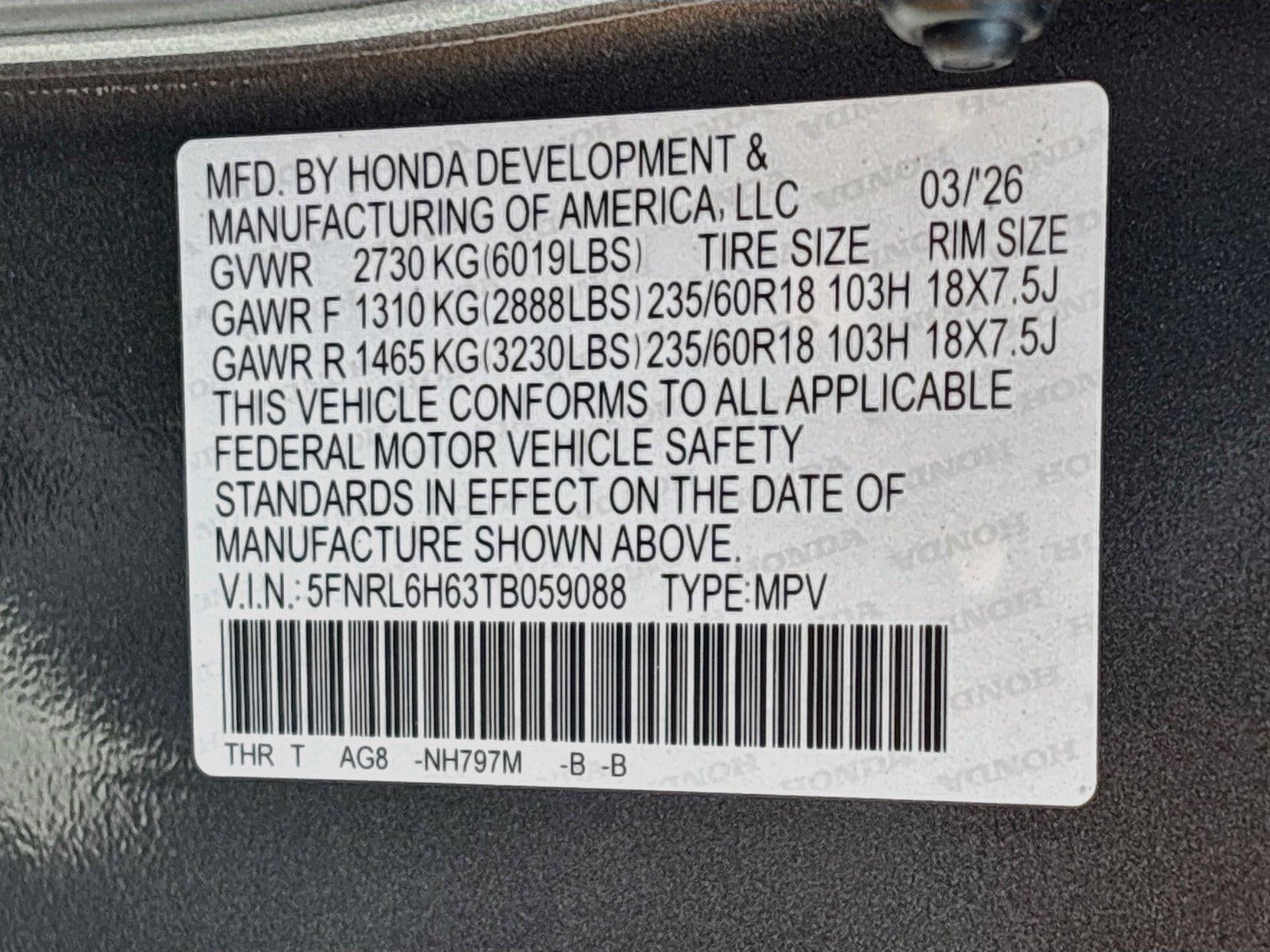 2026 Honda Odyssey EX-L