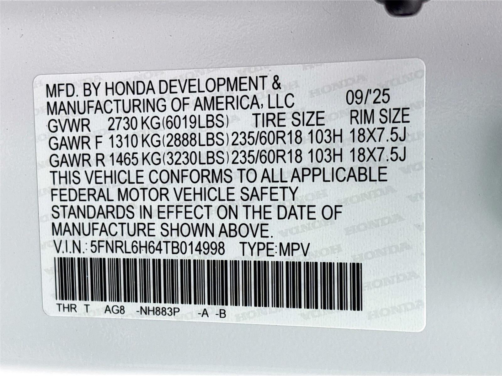 2026 Honda Odyssey EX-L