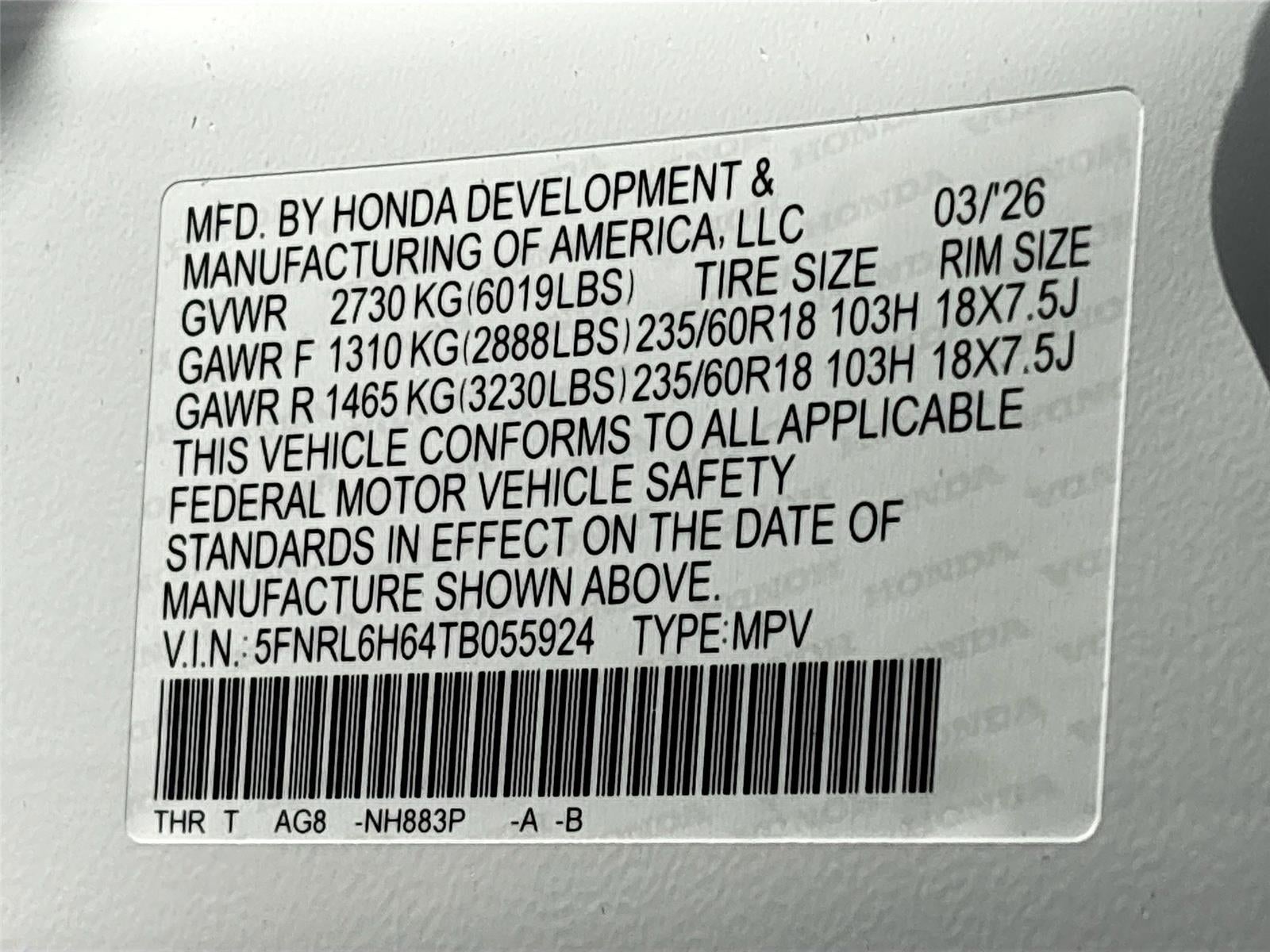 2026 Honda Odyssey EX-L