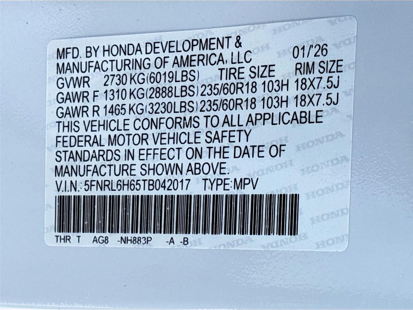 2026 Honda Odyssey EX-L