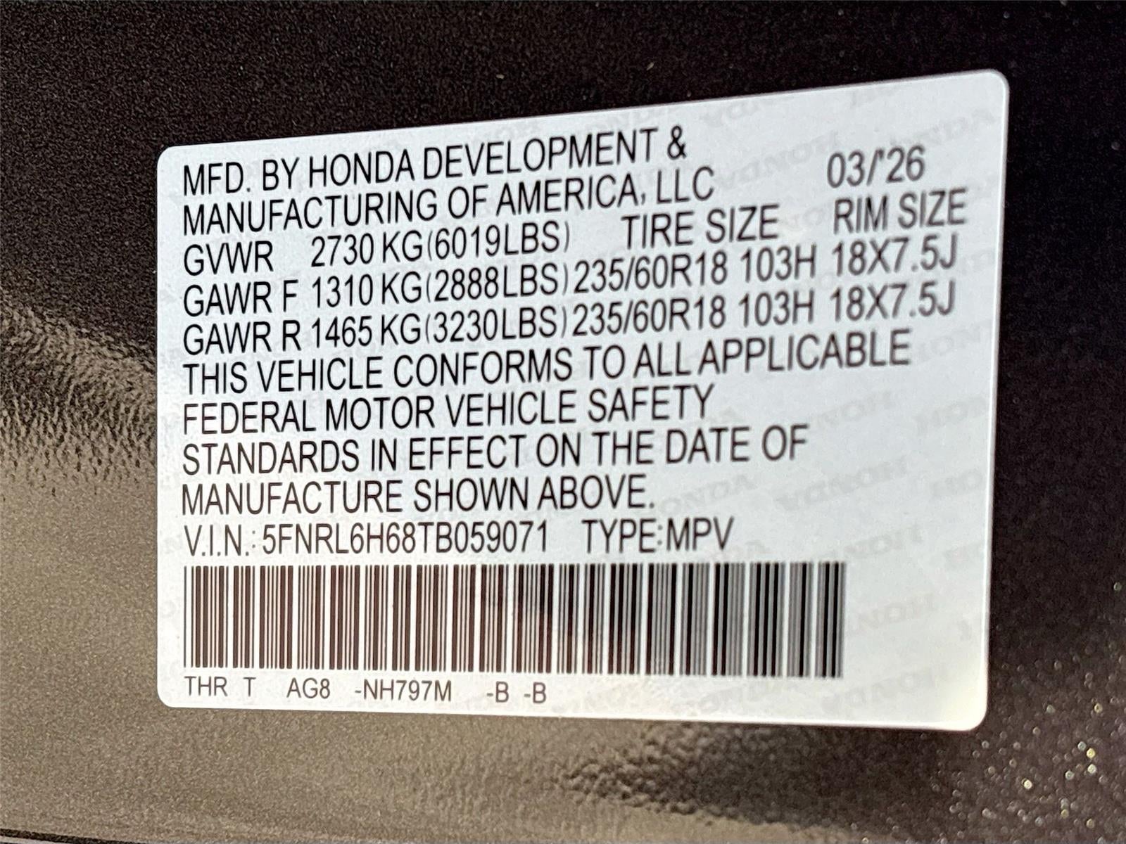 2026 Honda Odyssey EX-L