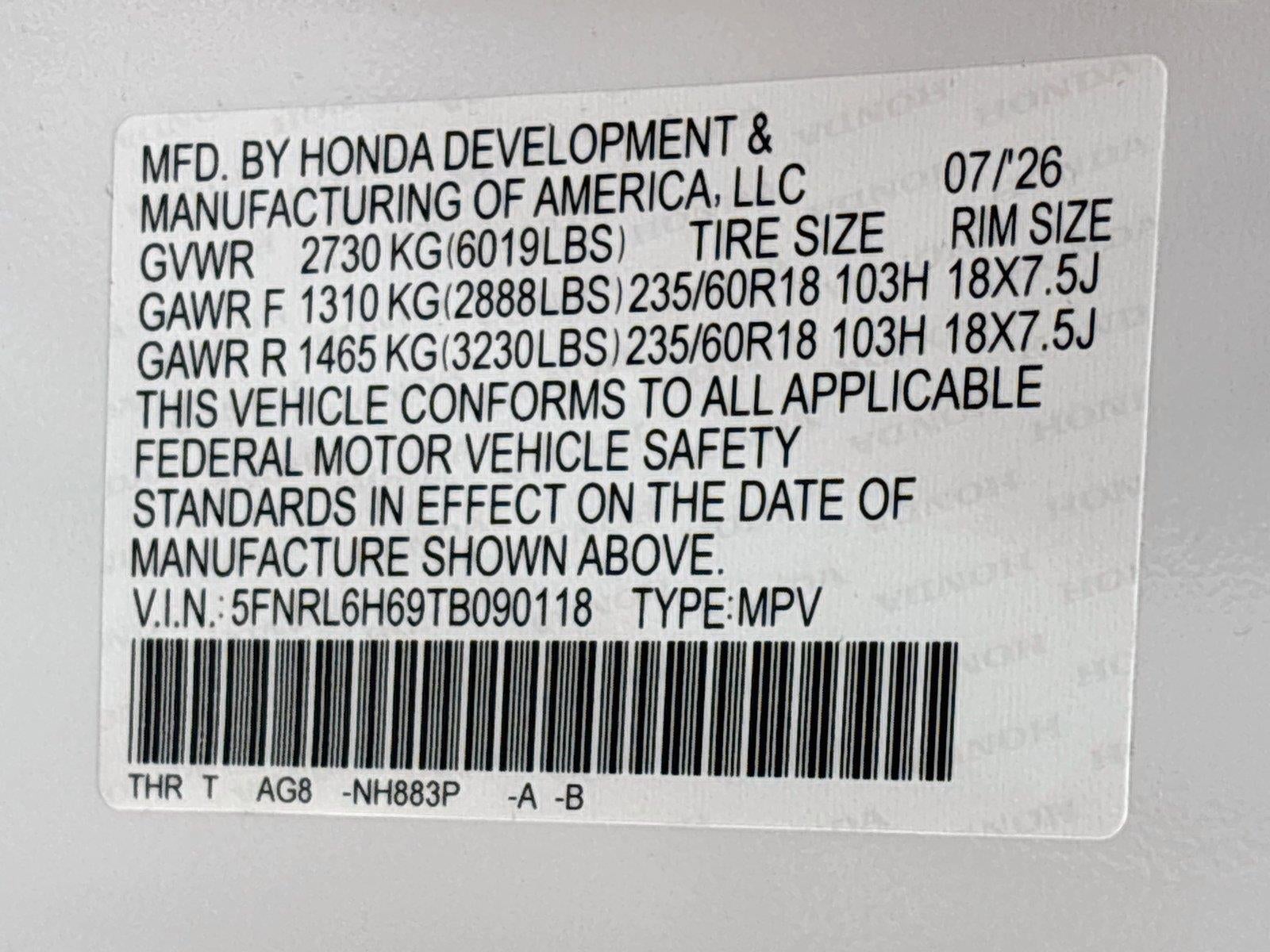2026 Honda Odyssey EX-L