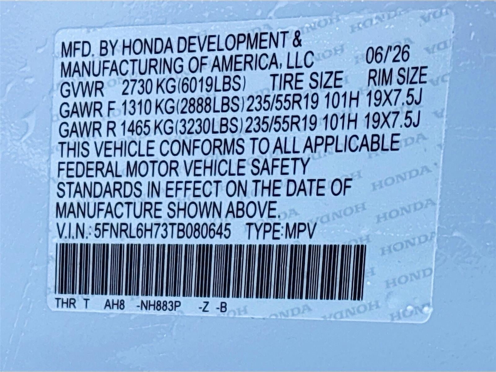 2026 Honda Odyssey Sport-L