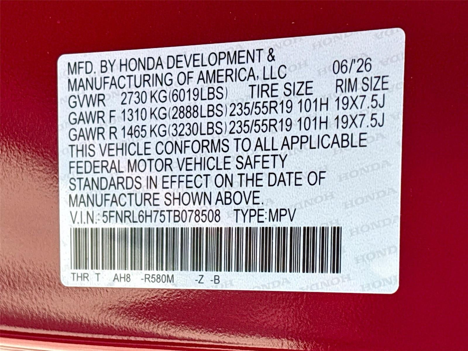 2026 Honda Odyssey Sport-L