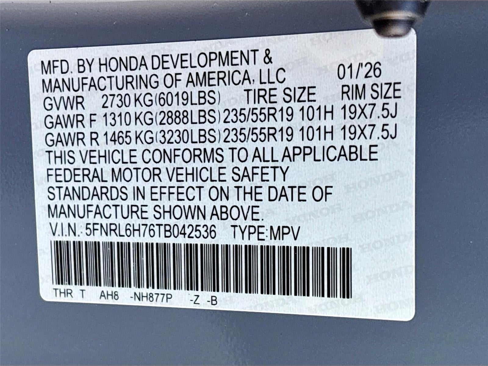 2026 Honda Odyssey Sport-L