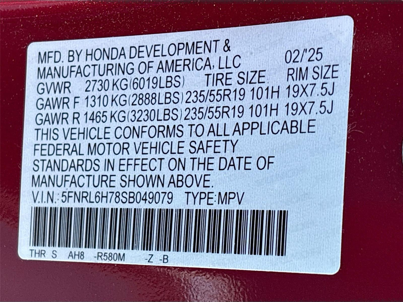 2025 Honda Odyssey Sport-L