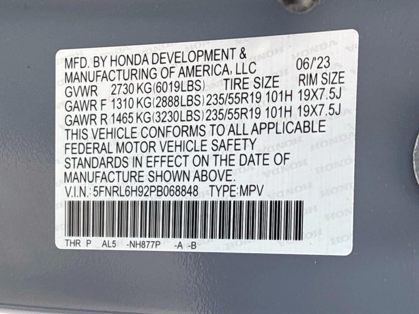 2023 Honda Odyssey Elite