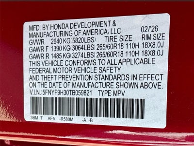 2026 Honda Passport RTL