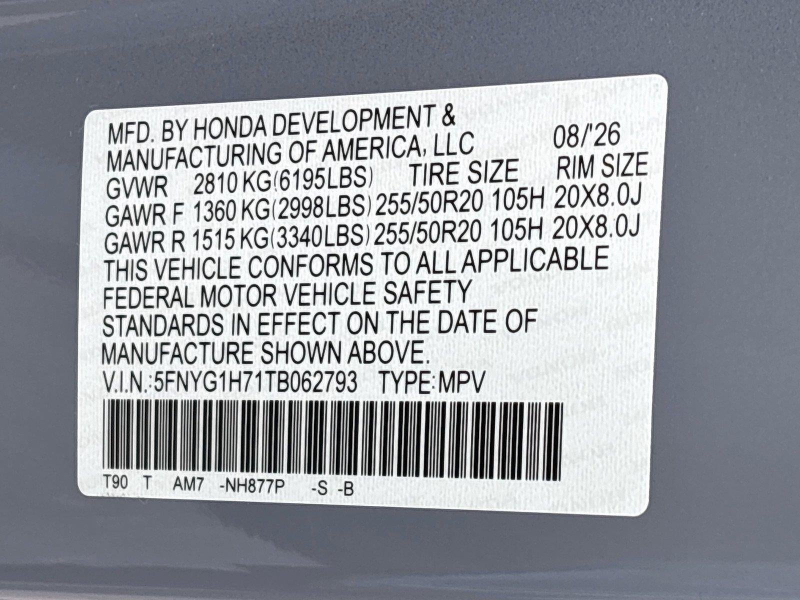 2026 Honda Pilot Touring