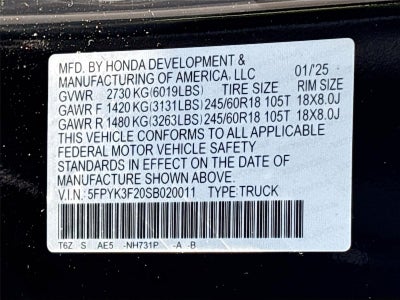 2025 Honda Ridgeline Sport+