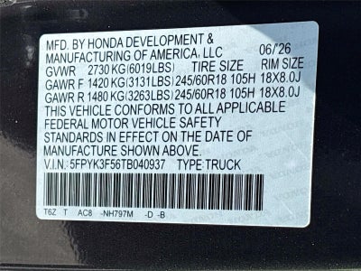 2026 Honda Ridgeline RTL