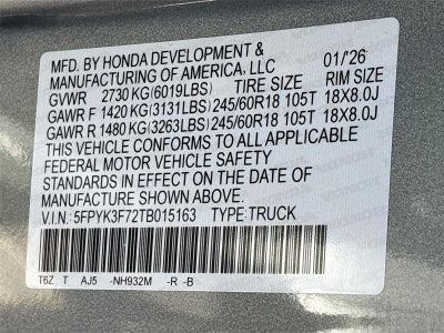 2026 Honda Ridgeline TrailSport S