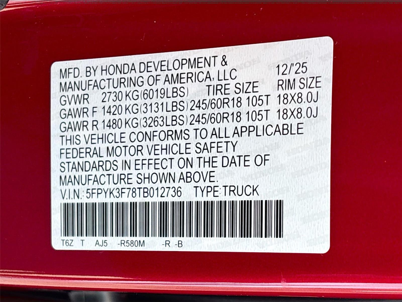 2026 Honda Ridgeline TrailSport S