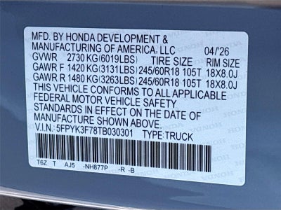2026 Honda Ridgeline TrailSport S