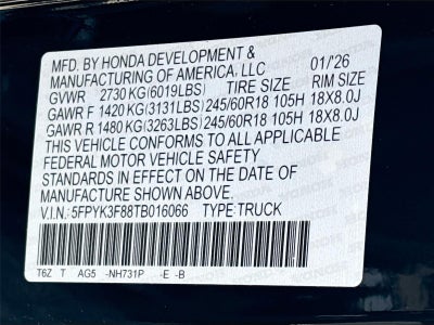 2026 Honda Ridgeline Black Edition