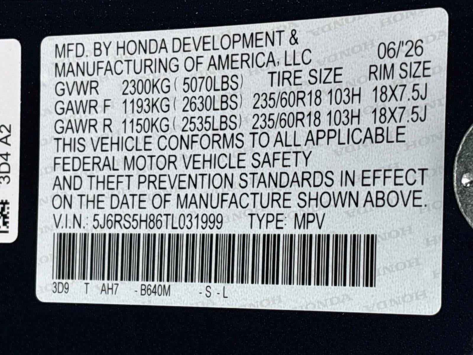 2026 Honda Cr-V Hybrid Sport-L