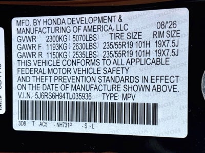 2026 Honda Cr-V Hybrid Sport Touring