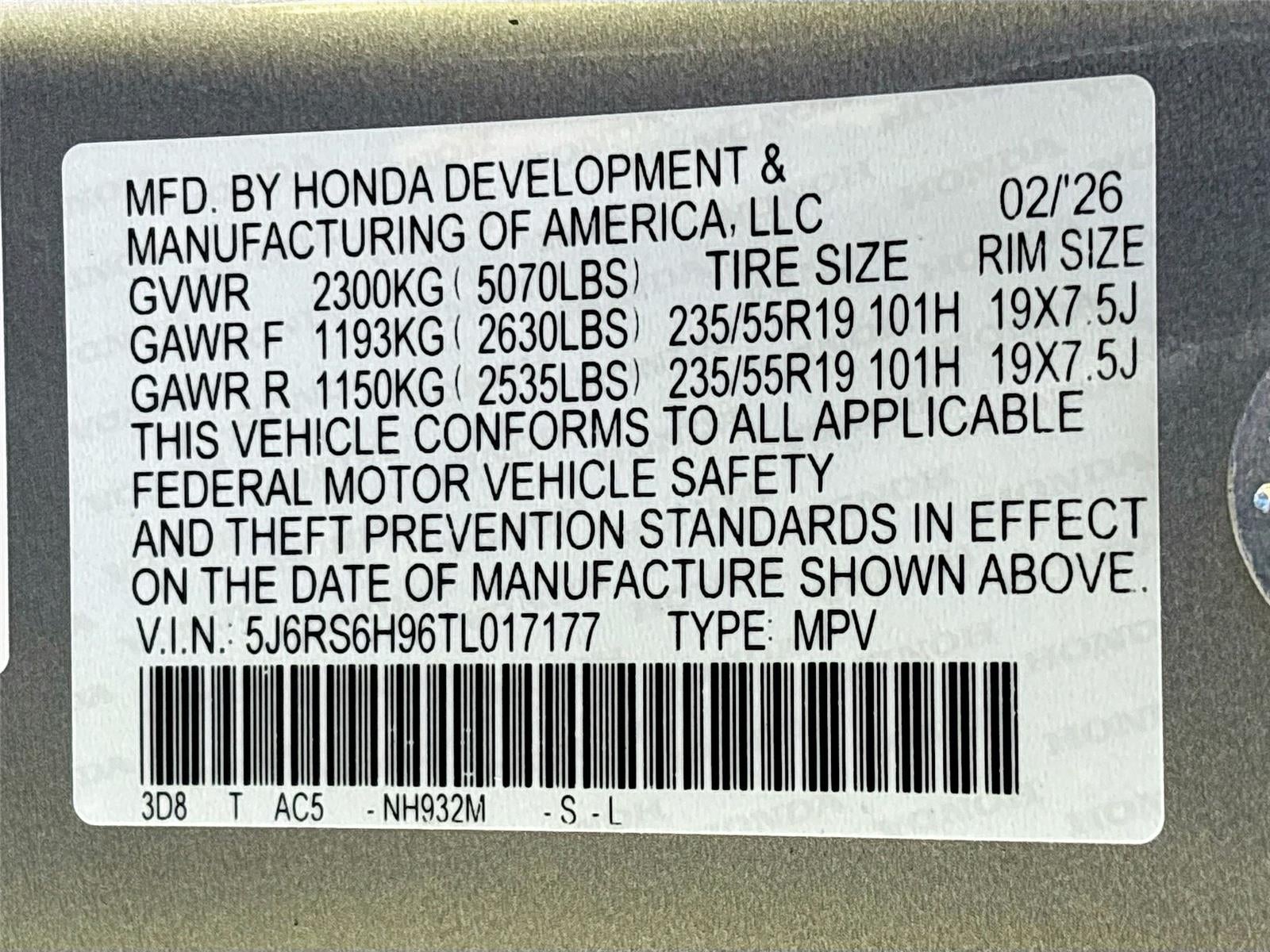 2026 Honda CR-V Hybrid Sport Touring