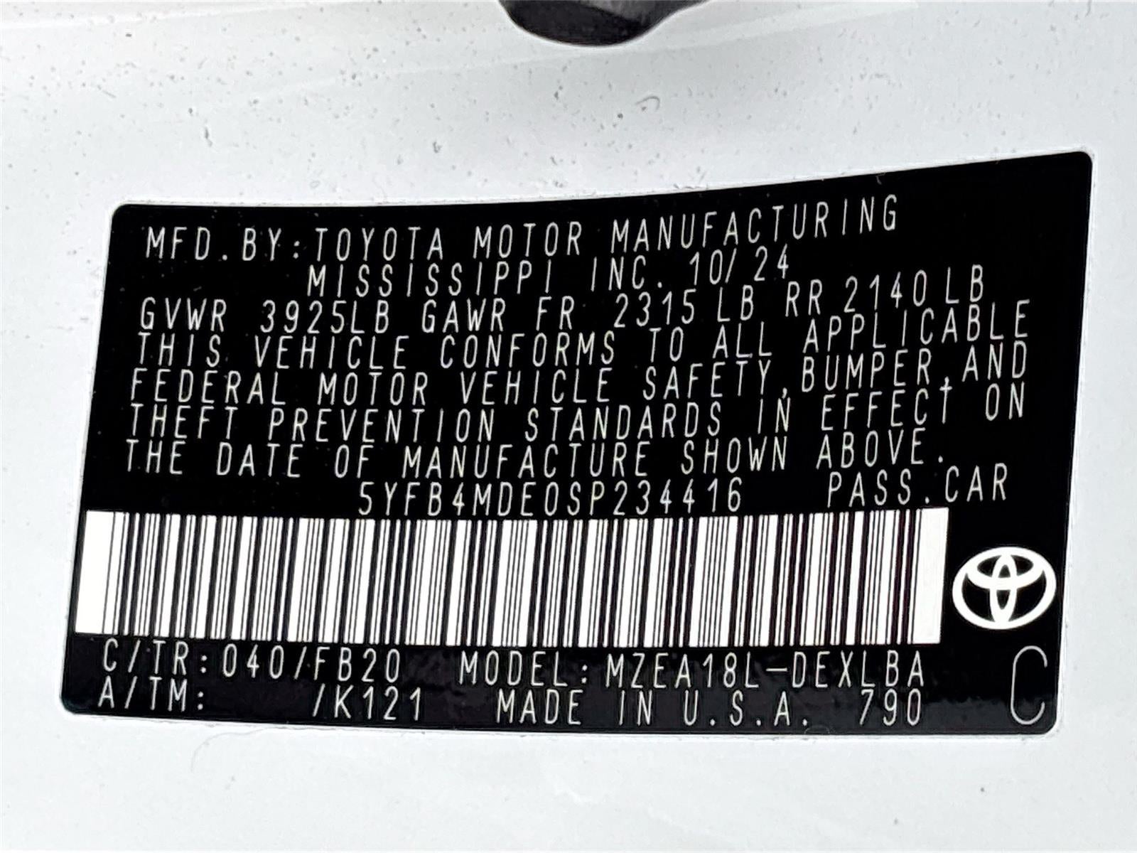 2025 Toyota Corolla LE