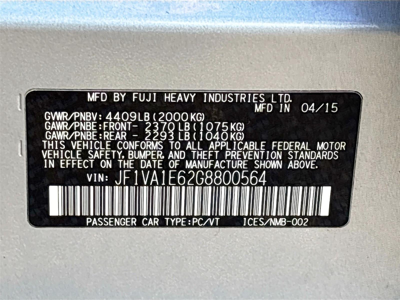 2016 Subaru WRX Premium