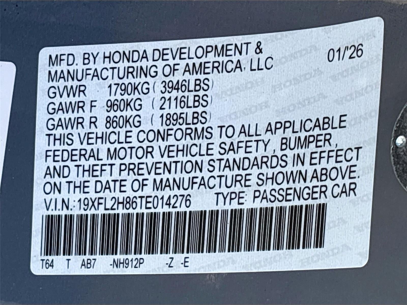 2026 Honda Civic Sport