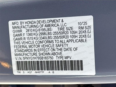 2025 Honda Pilot Touring+