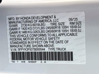 2026 Honda Ridgeline Black Edition Two-Tone