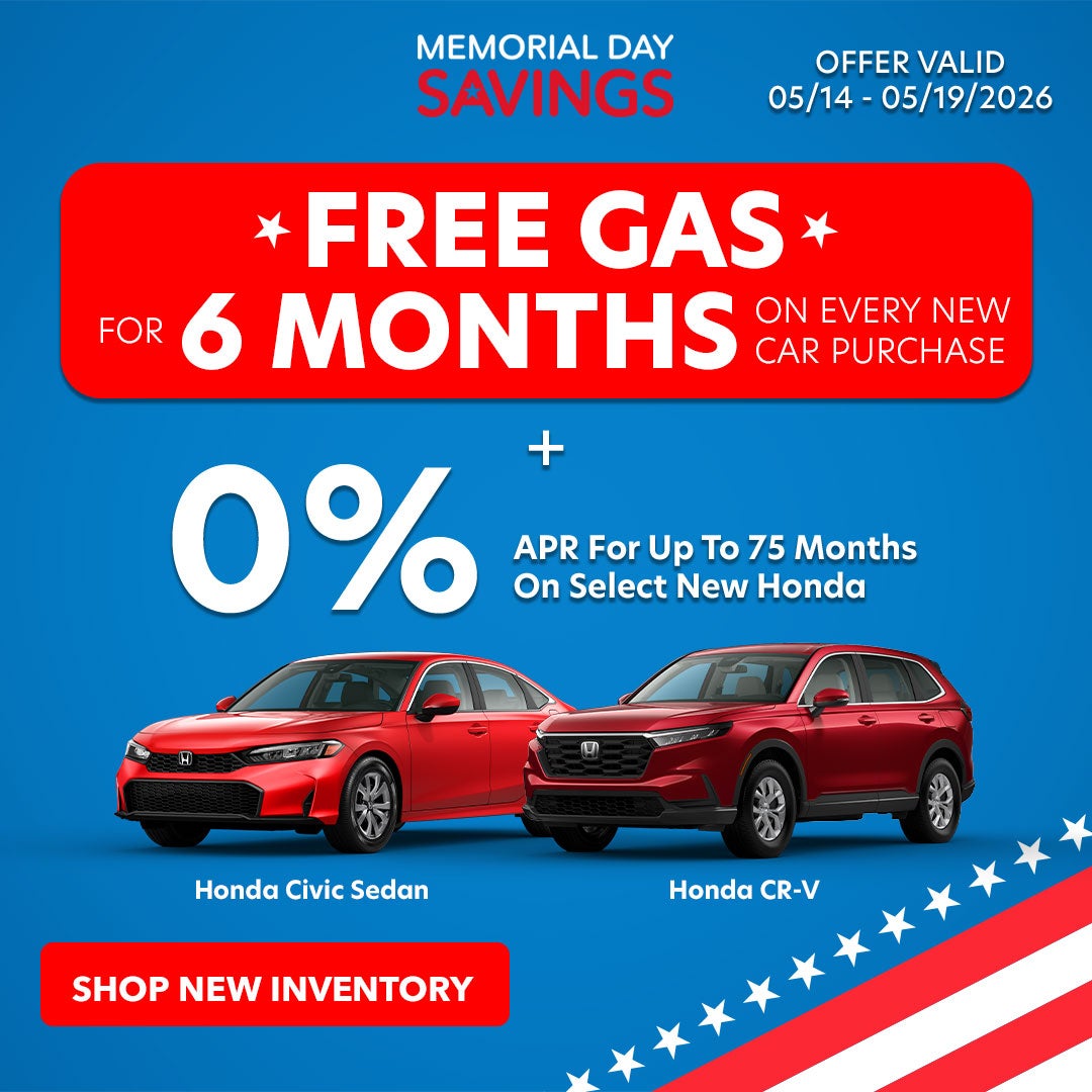 $547 Off Our Best Price on Any New Honda!