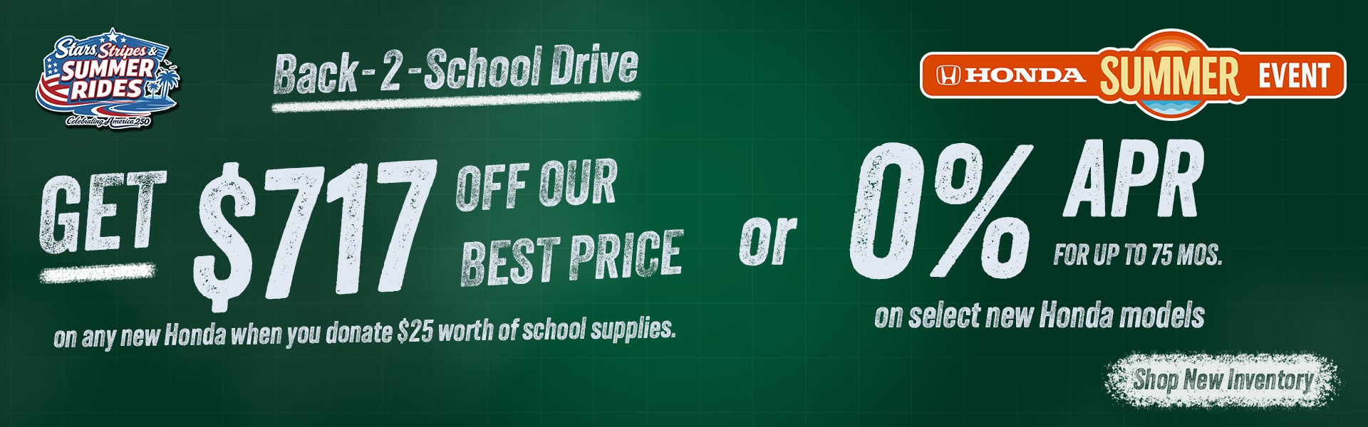 Back 2 School Drive: Get $717 Off With 25 Donation or 0% APR